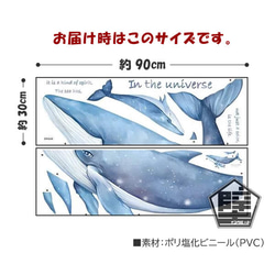 470 壁ステッカー ウォールステッカー 鯨 クジラ ホエール 動物 子供部屋 魚 海の中 ナガスクジラ ザトウクジラ 4枚目の画像