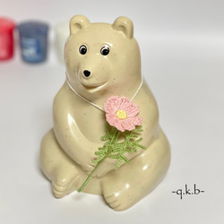 しろくま貯金箱用】一輪のコスモス(ピンク) その他インテリア