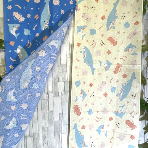 海のともだち柄のれん カーテン Only-わん🐾 通販 16238886｜Creema