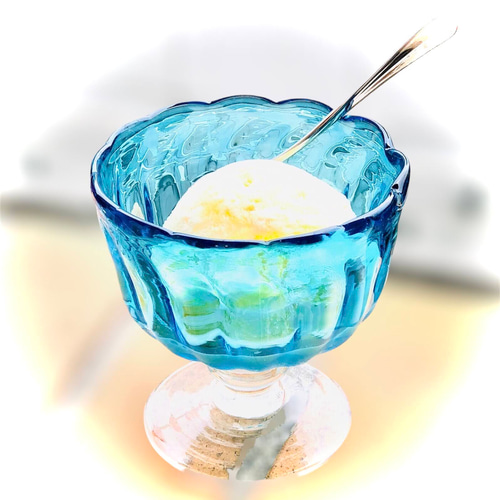 手づくりガラス アイスクリームグラス×4