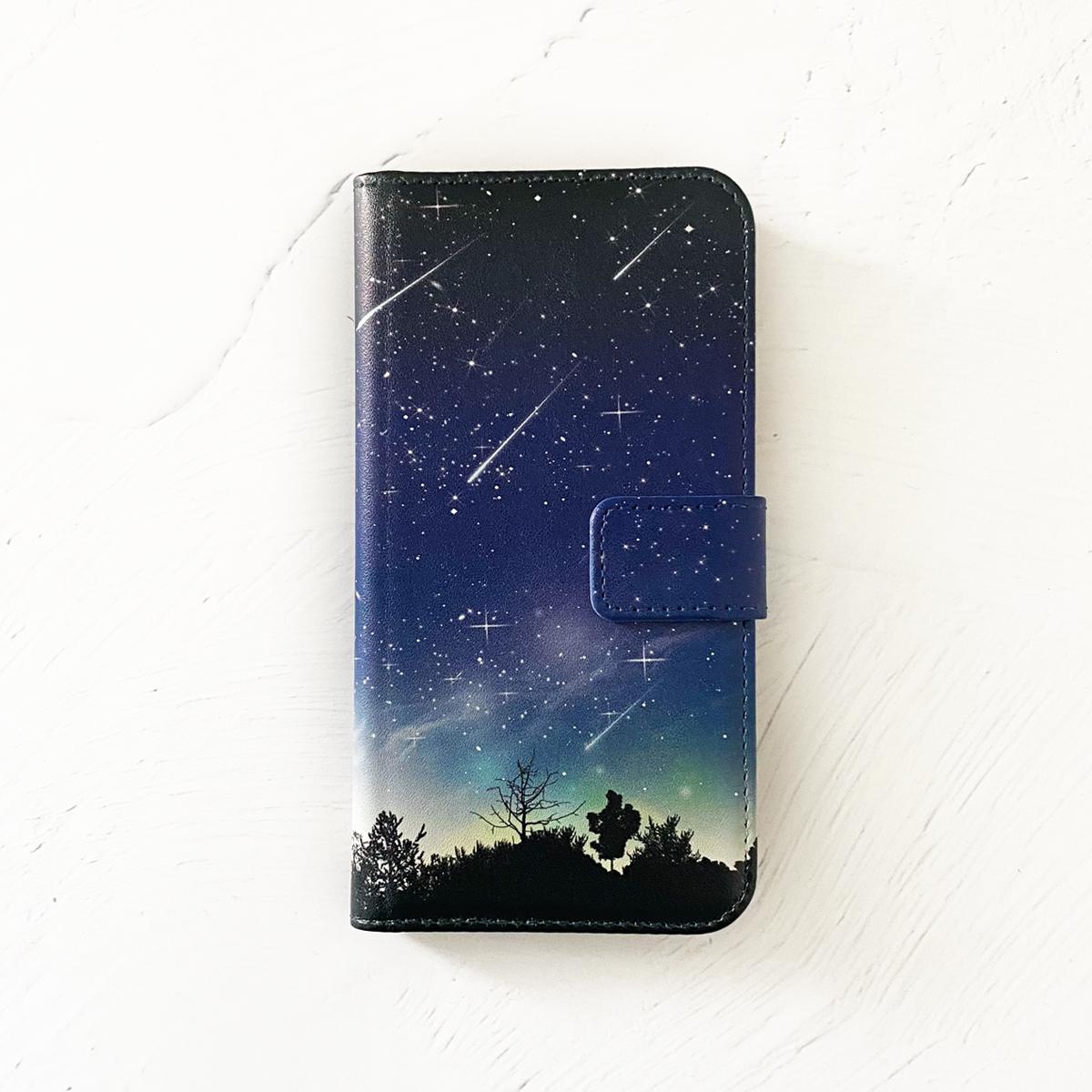 Blake】UK発!手帳型スマホケース Star/星月空 送関込【Harper &