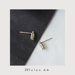 男士耳環，雙耳，星光，矩形，公主方形，Skinjury，通勤，高品質，情侶 - Melonkk 第4張的照片