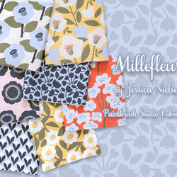 カットクロス Paintbrush Studio Fabrics Millefleur Wild Rose 7枚目の画像