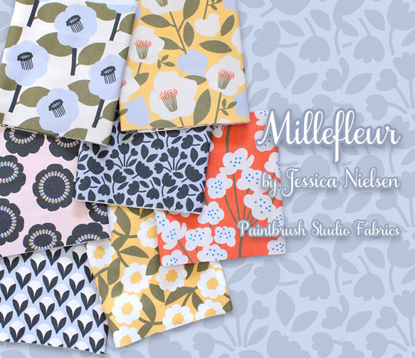 カットクロス Paintbrush Studio Fabrics Millefleur Scabiosa 7枚目の画像