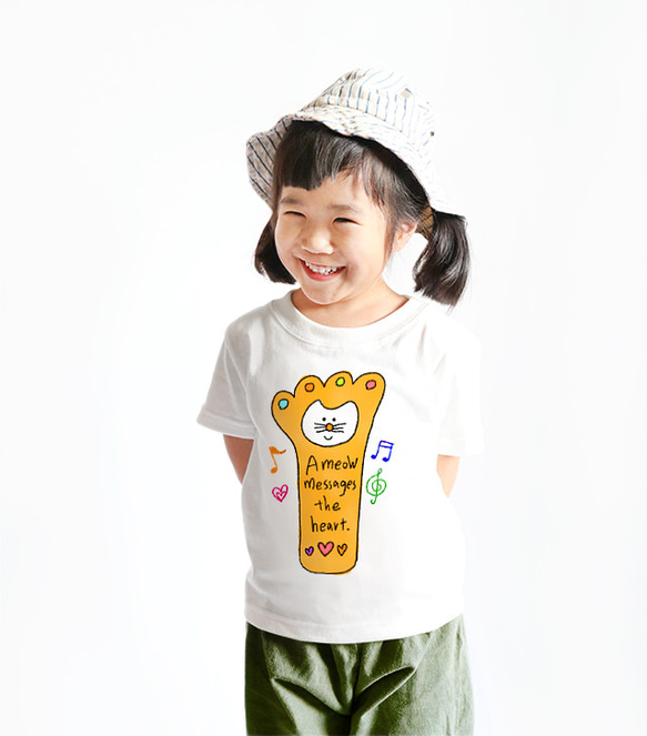 Kids Ｔシャツ 半袖（猫の手） 2枚目の画像