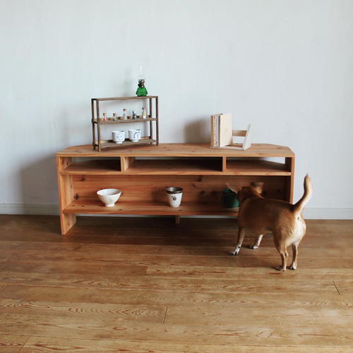 日光杉のかどにも置けるテレビ台 テレビ台・テレビボード Asukayama