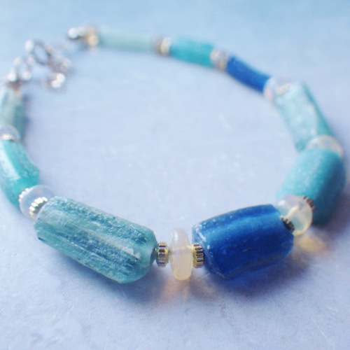 ローマングラス*オパール*Roman-glass&Opal Ocean Bracelet with Opal