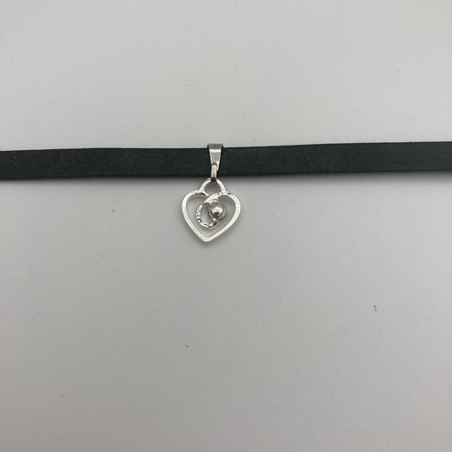 ラインストーン付きチョーカー チョーカー ラインストーン 短め ネックレス シルバー