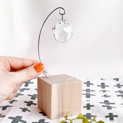 北欧インテリア◇スワロフスキークリスタルサンキャッチャー◇ウッド