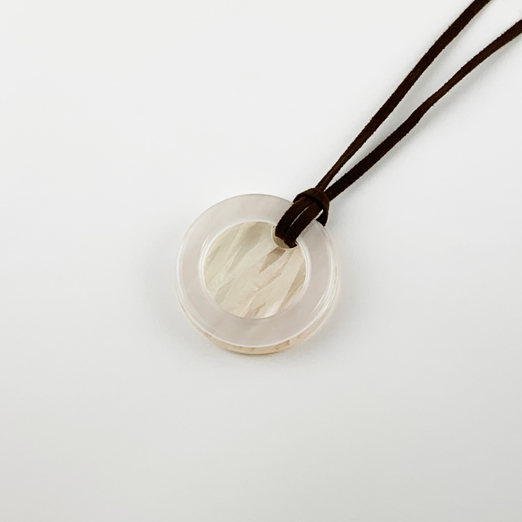 Pendant Glass Holder ペンダント グラスホルダー ＜ダブルサークル＞（H60 white)