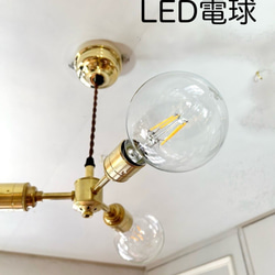short arm 3 socket chandelire  (NIS-16) ショートアーム3灯シャンデリア 8枚目の画像