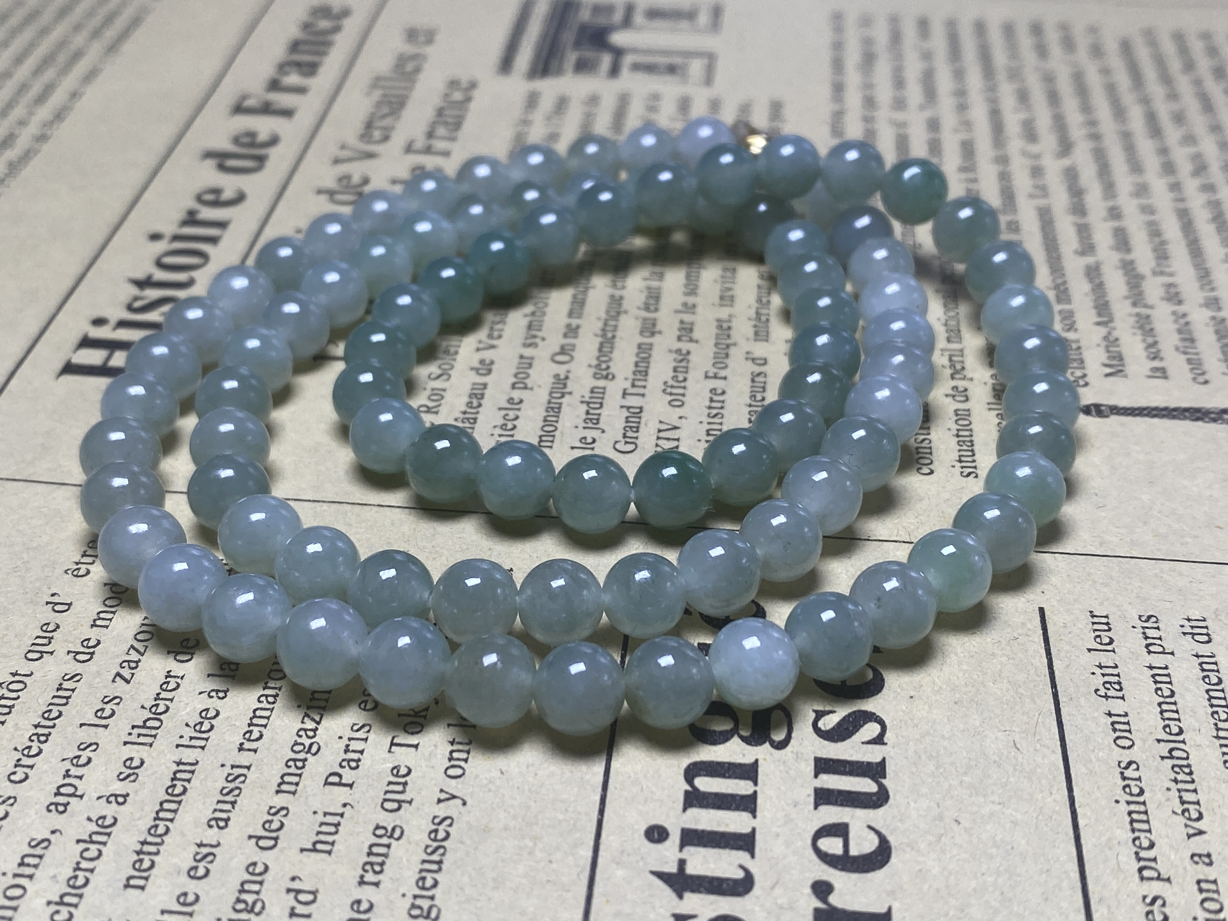 美品•高品質No:1589ミャンマー本翡翠ネックレス天然石 39,880円