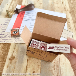 猫たちの郵便局　スタンプセット（エアメールボックス） 6枚目の画像