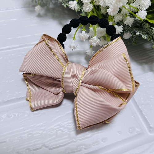 ゴールドラインリボン リボン ベビーヘアクリップ 赤ちゃん ヘアピン ヘアゴム ゴールドラインリボン リボン ベビーヘアクリップ 赤ちゃん ヘアピン