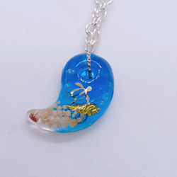 送料無料】勾玉オルゴナイトネックレス 海☆ ネックレス・ペンダント  
