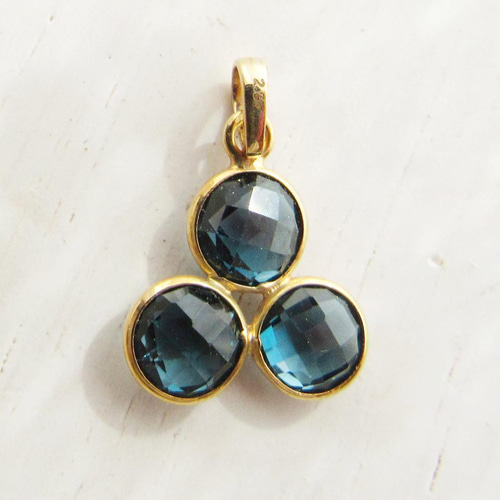 k18 18K ネックレス 18金 刻印 ブルートパーズ トップ 刻印あり