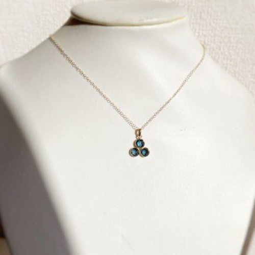 k18 18K ネックレス 18金 刻印 ブルートパーズ トップ 刻印あり