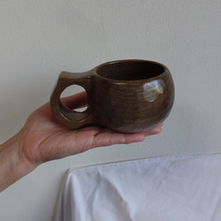 　神代ニレで作った一木彫りコーヒーカップ　 1枚目の画像