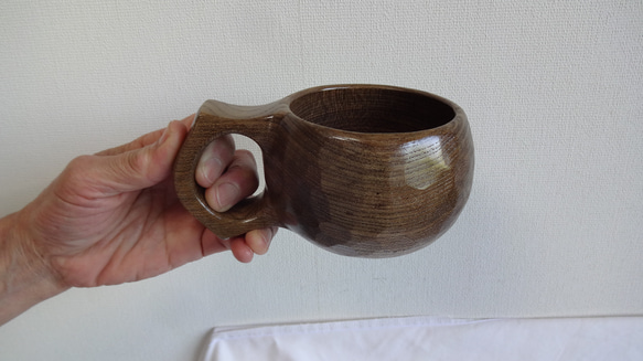 　神代ニレで作った一木彫りコーヒーカップ　 6枚目の画像