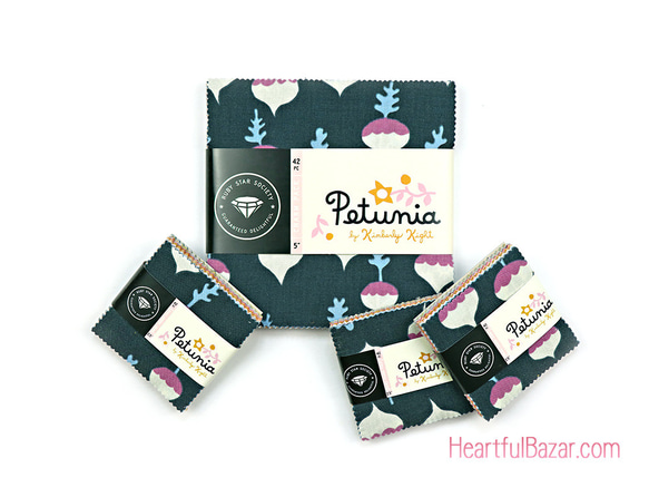 USAコットン RUBY STAR SOCIETY mini charm 42枚セット Petunia 4枚目の画像