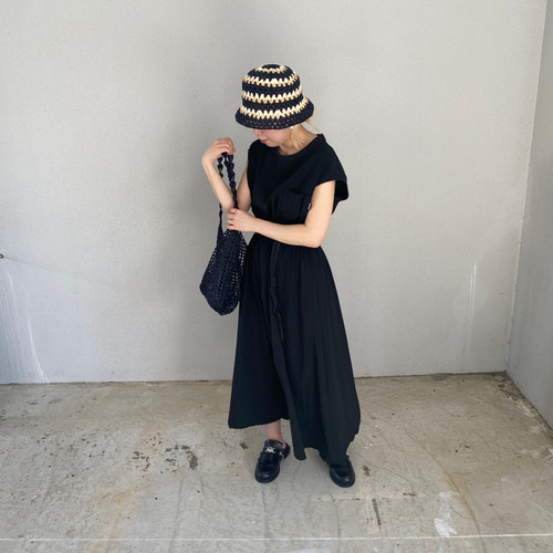 MIZUNA ハンドメイド作家 バケットハット 黒 MIZUNAembroidery ONLINE STORE・ミズナエンブロイダリー