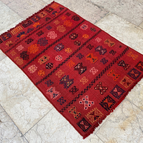 トルコ 手織りラグ ヴィンテージキリム/オールドキリム(サイズ248×92cm