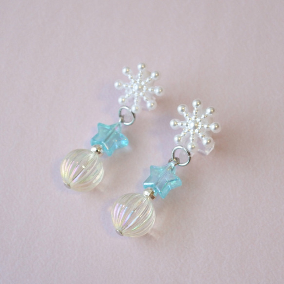 キッズイヤリング【雪の女王：スター3】 雑貨・その他 のびこの 