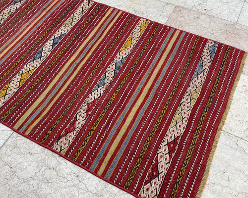 トルコ Kirsehir産 オールドキリム ラグ 93x46cm ランナー