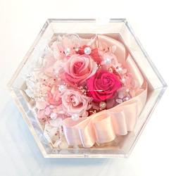 母の日限定割引き ❁rose & ribbon flower box❁ pink♡pink 8枚目の画像
