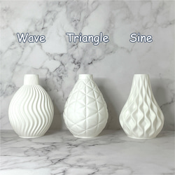 Wave / 花瓶 / 3Dプリンター / 生花 / ドライフラワー / 試験管 5枚目の画像
