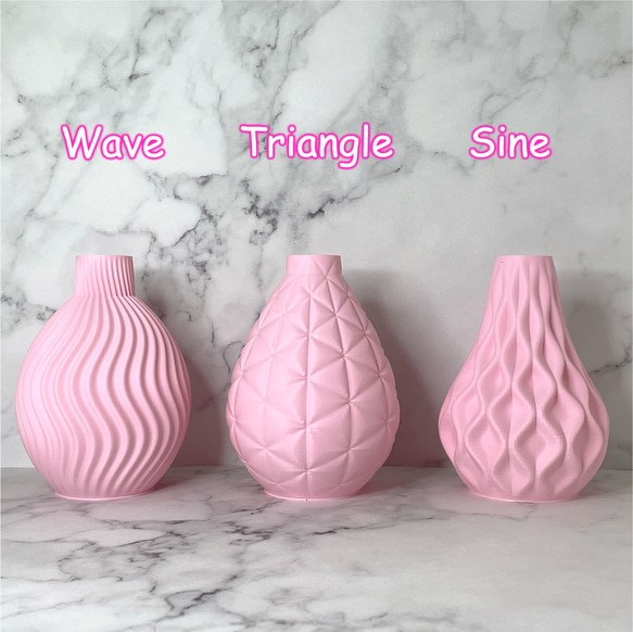 Wave / 花瓶 / 3Dプリンター / 生花 / ドライフラワー / 試験管 6枚目の画像