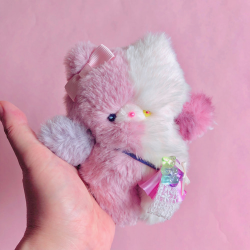 ユメカワJUNKちゃん☆ツギハキねこのぬいぐるみ☆手のひらサイズ