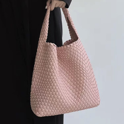 手作り編みバッグ+インナーバッグ【様々な色選択】 versatile大容量女性バッグ 4枚目の画像