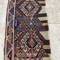 アンティークキリム トルコ 手織りラグ 97x53cm 4枚目の画像