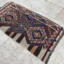 アンティークキリム トルコ 手織りラグ 97x53cm 1枚目の画像