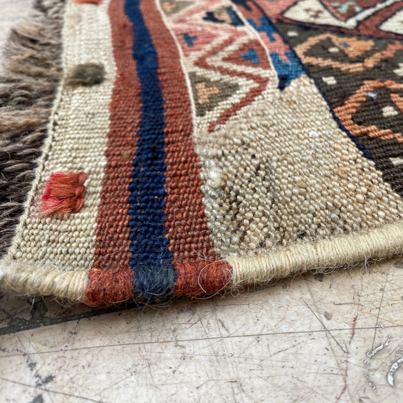 アンティークキリム トルコ 手織りラグ 97x53cm 5枚目の画像