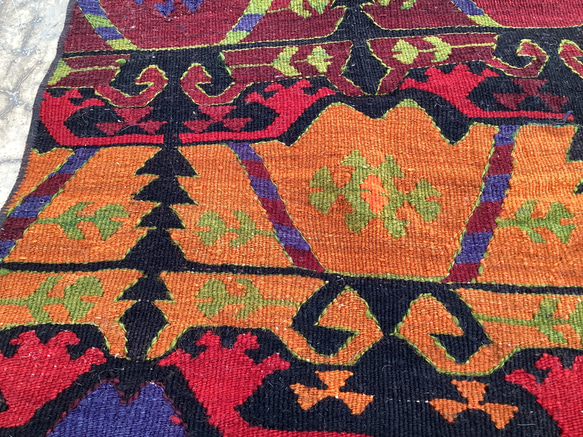 オールドキリム トルコ 手織り ヴィンテージ ラグ 99x70cm トルコ
