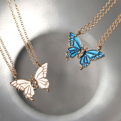 再販】バタフライモチーフペアネックレス◇蝶【サージカル