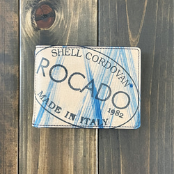 ROCADO ロカド シェルコードバン マネークリップ ブルー 7枚目の画像