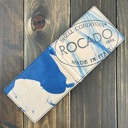 ROCADO ロカド シェルコードバン マネークリップ ブルー 9枚目の画像