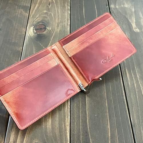 ROCADO ロカド シェルコードバン マネークリップ レッド