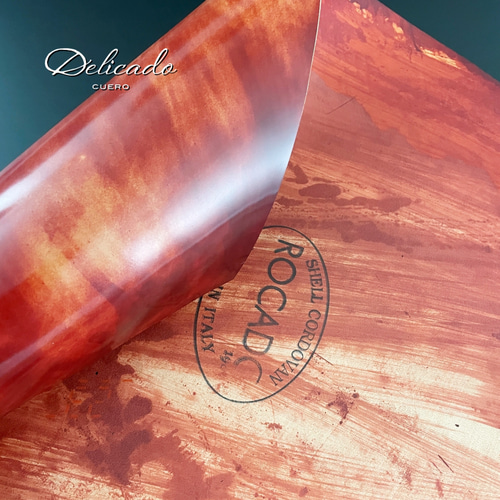 ROCADO ロカド シェルコードバン マネークリップ レッド