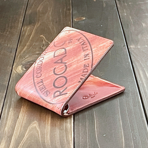 ROCADO ロカド シェルコードバン マネークリップ レッド