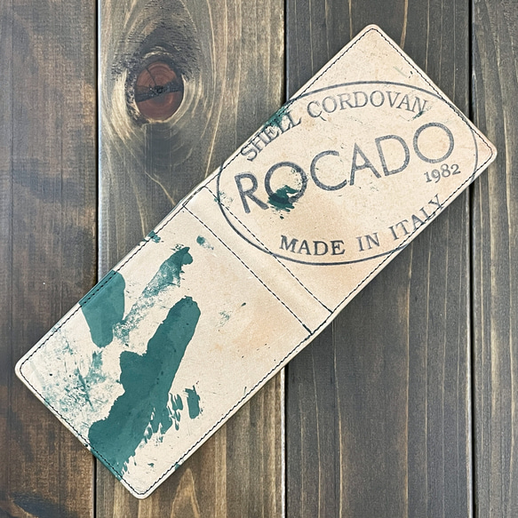 ROCADO ロカド シェルコードバン マネークリップ グリーン 7枚目の画像