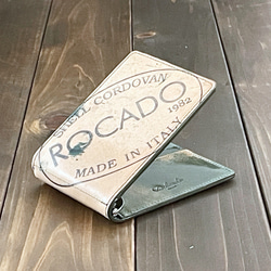 ROCADO ロカド シェルコードバン マネークリップ グリーン 15枚目の画像