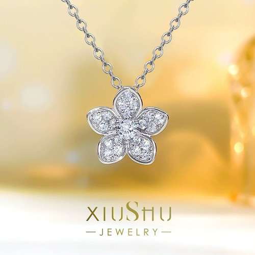 フラワー 高炭素ダイヤモンド キラキラ ゴージャス シンプル かわいい 