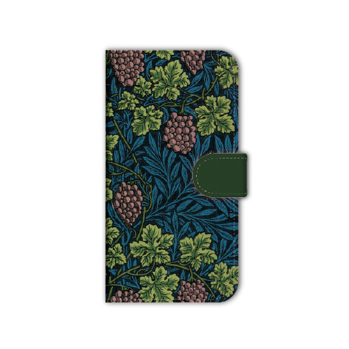 名入れ ウィリアムモリス スマホケース 手帳型 iPhone17 16 Air SE