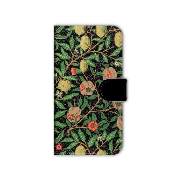 名入れ ウィリアムモリス スマホケース 手帳型 iPhone16 15 14 SE ほぼ全機種対応 カバー 花 送料無料 9枚目の画像