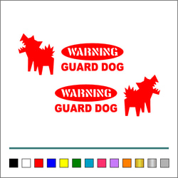 番犬 002【 WARNINGA GUARD DOG 楕円 】ステッカー お得左右セット【カラー選択可】 送料無料♪ 7枚目の画像
