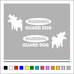 番犬 002【 WARNINGA GUARD DOG 楕円 】ステッカー お得左右セット【カラー選択可】 送料無料♪ 6枚目の画像